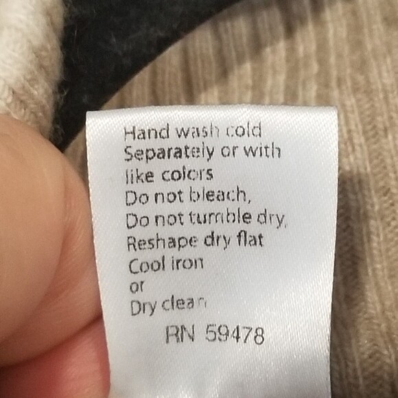 Note di Anita One Size Made in Italy Wool Cashmere Blend Poncho Brown Ivory - Picture 7 of 9